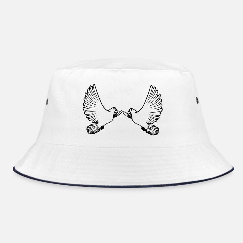 Zwei Tauben transparent Bucket Hat