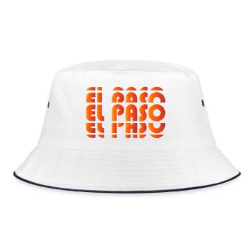 El Paso Gradient Raster - Bucket Hat - Weiß/Navy - Vorne