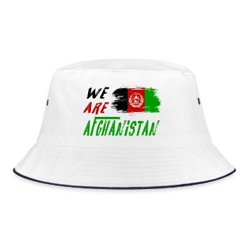 Wir sind Afghanistan - Bucket Hat - Weiß/Navy - Vorne