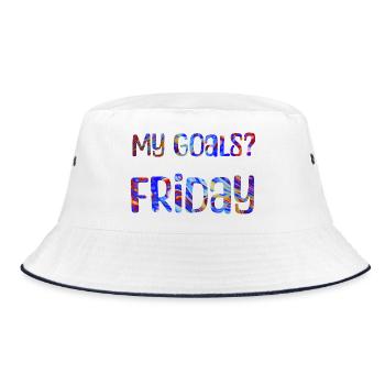 Mes objectifs ? Vendredi - Mon objectif? Vendredi - Bob - blanc/marine - Devant