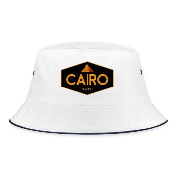 Icône de la pyramide du Caire en Égypte - Bob - blanc/marine - Devant