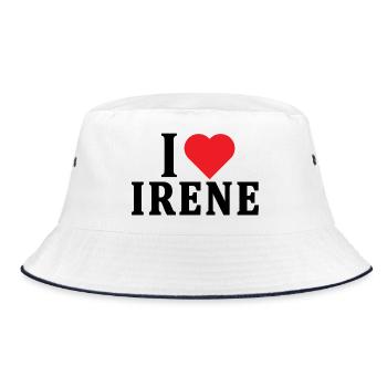 t-shirt I love Irene t-shirt idée cadeau - Bob - blanc/marine - Devant
