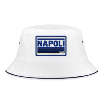 Napoli Vintage Sign Italy - Bucket Hat - white/navy - Front