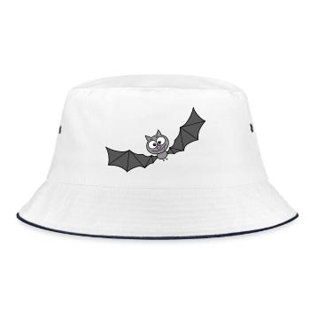 Bat - Bucket Hat - white/navy - Front