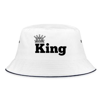 King 1 - Bucket Hat - white/navy - Front