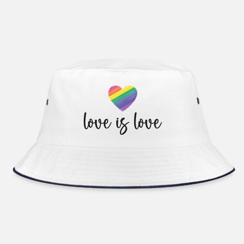 Pride Month - Liebe ist Liebe - Bucket Hat - Weiß/Navy