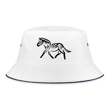 Zebra - Bucket Hat - white/navy - Front