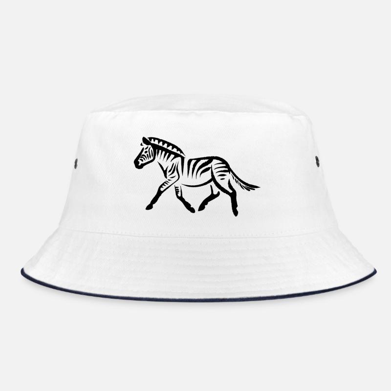 Zebra - Bucket Hat - white/navy