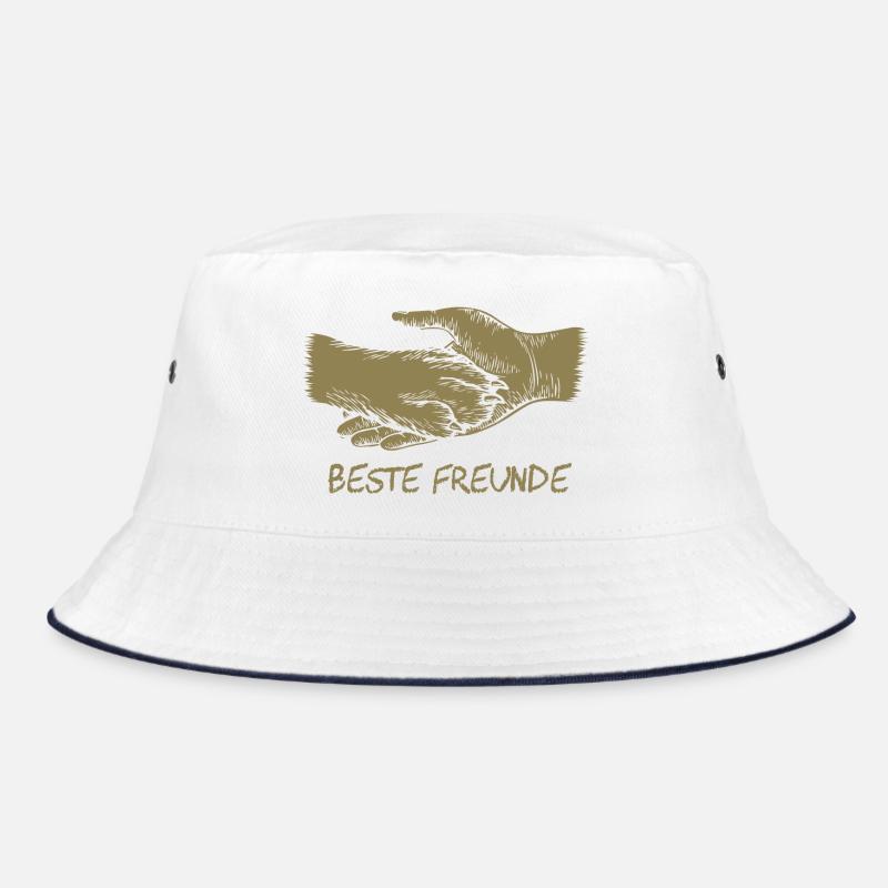 Hund und Herrchen, Beste Freunde Silhouette Bucket Hat