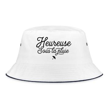 Heureuse sous la pluie - Bonheur tous les jours - Bob - blanc/marine - Devant