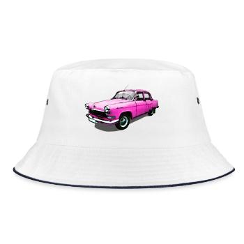Volga Pink - Bucket Hat - Weiß/Navy - Vorne