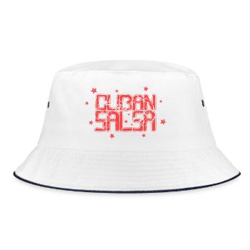 Cuban Salsa Rueda Timba Dancing - Bucket Hat - white/navy - Front