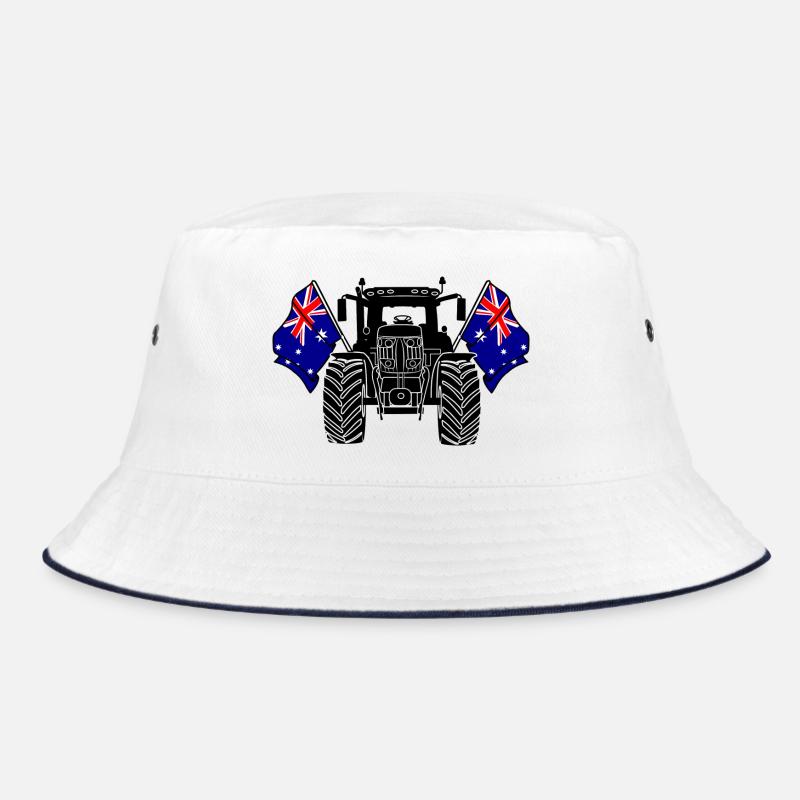 Traktor zwei Flaggen Australien Bucket Hat