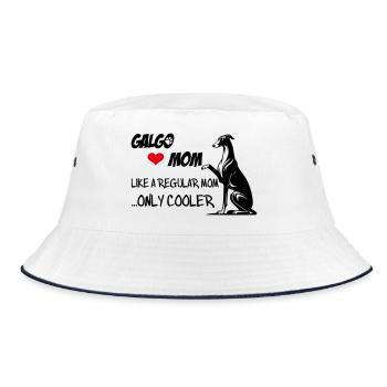 Galgo Mom - Bucket Hat - Weiß/Navy - Vorne