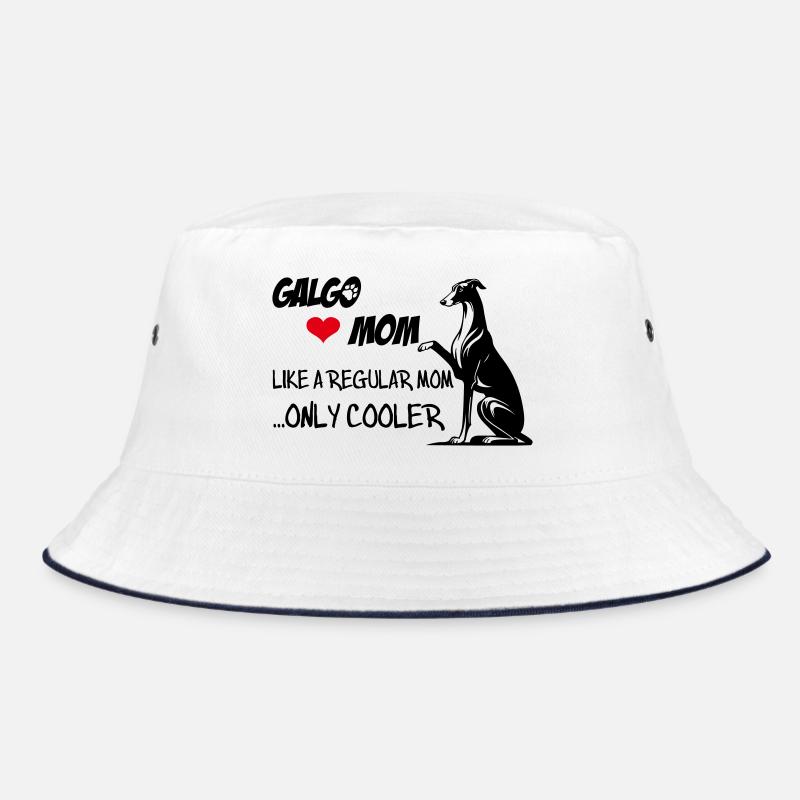 Galgo Mom - Bucket Hat - Weiß/Navy