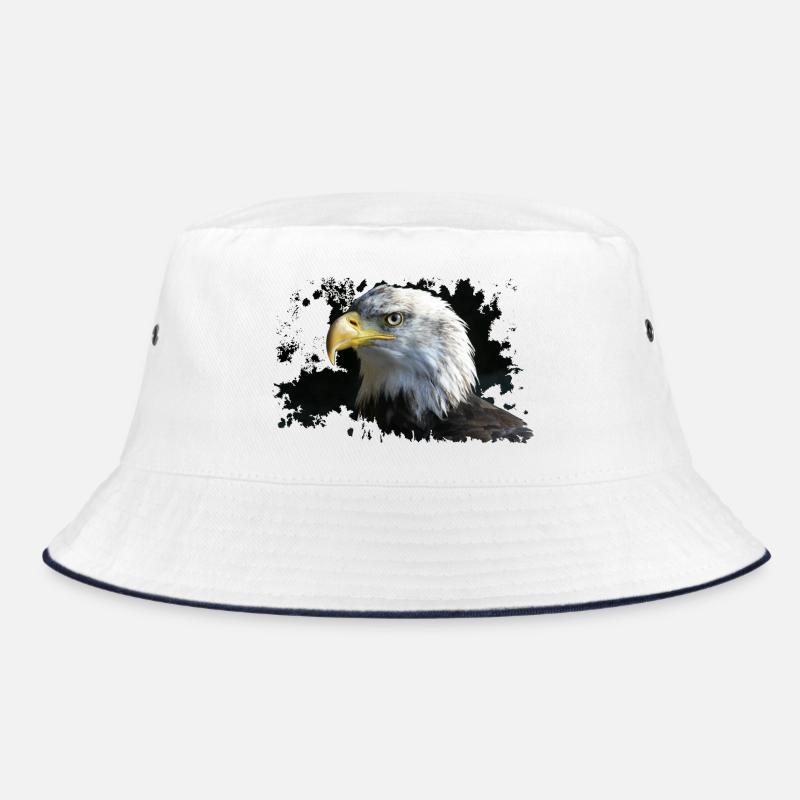 Adler - Bucket Hat - Weiß/Navy