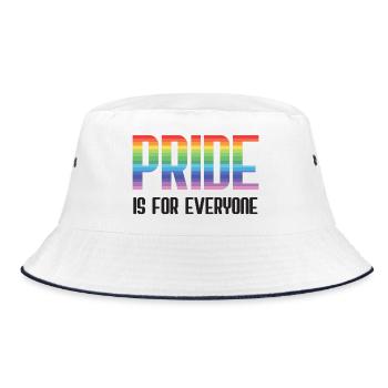 LGBT Pride Month - Pride ist für alle da - Bucket Hat - Weiß/Navy - Vorne