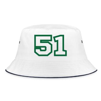 Nummer 51 green sport - Bucket Hat - Weiß/Navy - Vorne