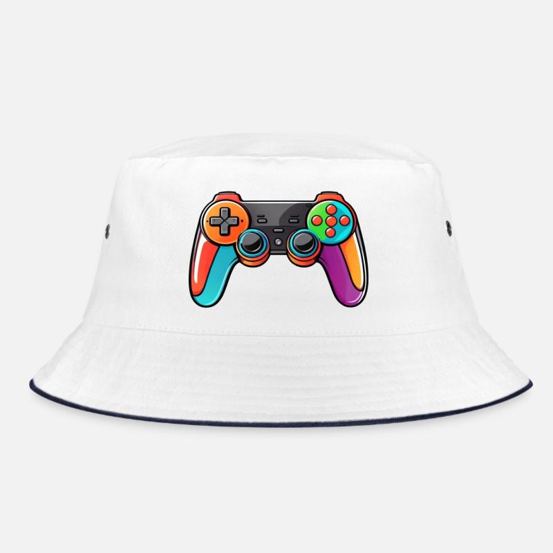 Gamepad Controller Colors Colorful Bucket Hat