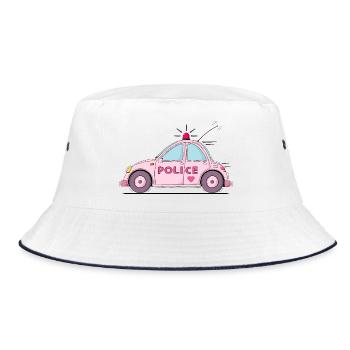 Voiture de Police Police Rose - Bob - blanc/marine - Devant