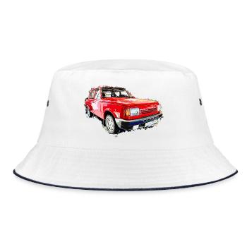 GDR Classic Car - Bucket Hat - white/navy - Front