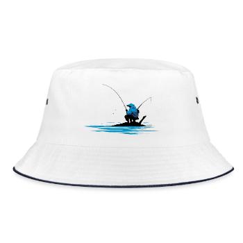 Fisherman's Silence - Bucket Hat - white/navy - Front