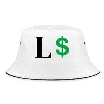 Lettre l dollar - Bob - blanc/marine - Devant