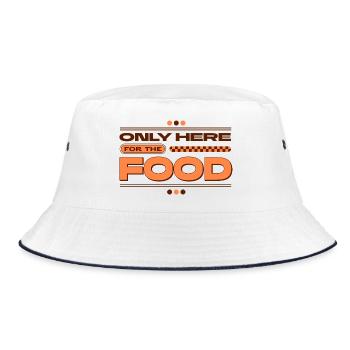 Only Here for the Food - Bucket Hat - white/navy - Front