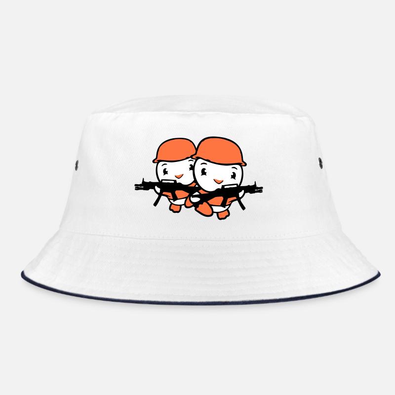 2 Enten Soldat Armee Berufssoldat Helm Waffe rennt Bucket Hat