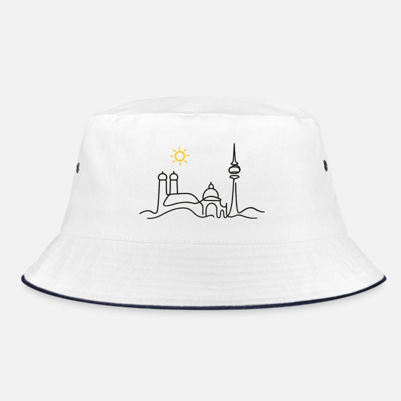München - Bucket Hat - Weiß/Navy