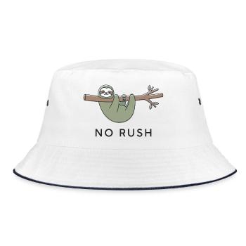 No rush - Bucket Hat - white/navy - Front