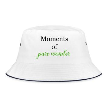 Moments of Pure Wonder Magical Awe Design	 - Bucket Hat - white/navy - Front