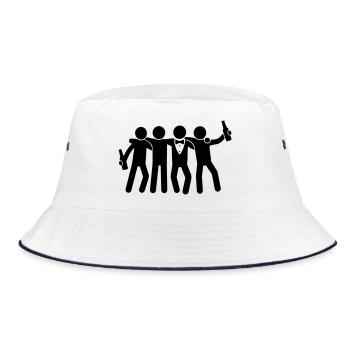 Junggesellenabschied Jga Team Bräutigam - Bucket Hat - Weiß/Navy - Vorne