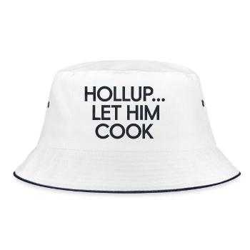 Humorvolles Kochen Callout Meme Design - Bucket Hat - Weiß/Navy - Vorne