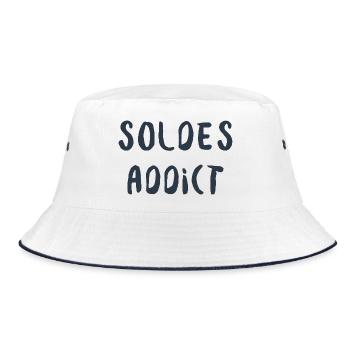 Sale Addict Humor Shopping and Fashion - Bucket Hat - white/navy - Front