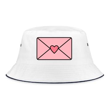 Lettre d’amour avec cœur - Bob - blanc/marine - Devant