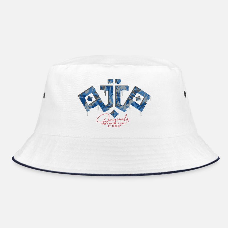 Ojio-Die Originale Unstrukturierte Originale mit blauer Tarnung Bucket Hat