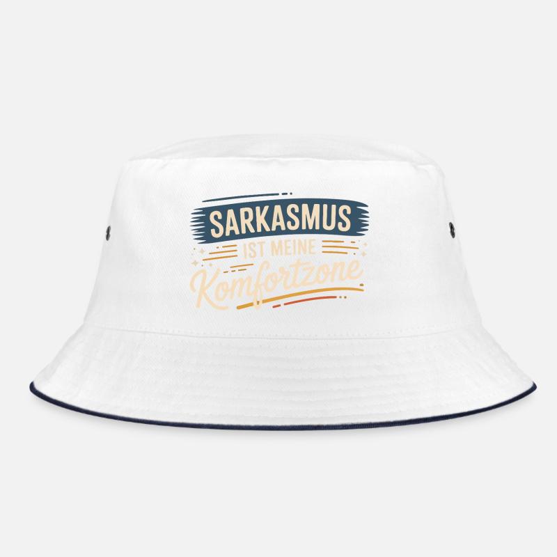 Sarcasm Is My Comfort Zone – Funny Saying - Bucket Hat - white/navy