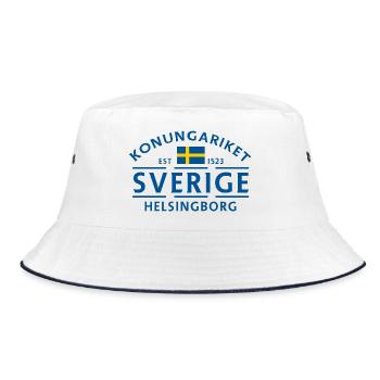 Helsingborg Sweden Emblem 1523 - Bucket Hat - white/navy - Front