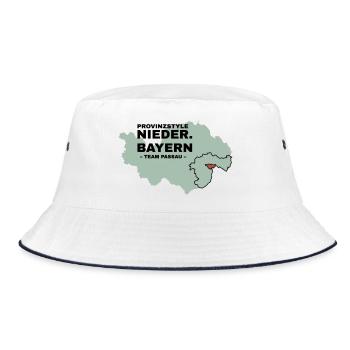 Lower Bavaria | PASSAU - Bucket Hat - white/navy - Front
