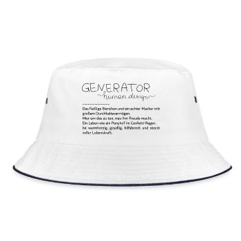 You're a generator - Bucket Hat - white/navy - Front