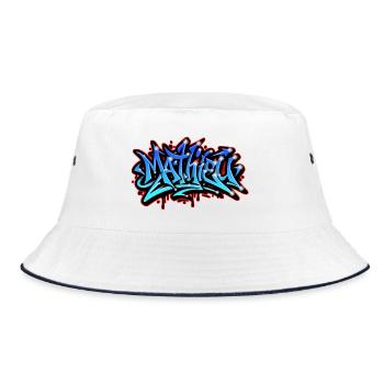 Mathieu Graffiti Neon imprimable sur textile  - Bob - blanc/marine - Devant