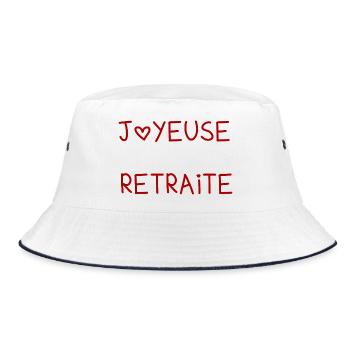 RETRAITE. RETRAITE. RETRAITEE. RETRAITE. - Bob - blanc/marine - Devant