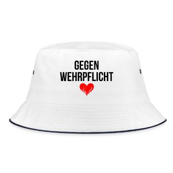 AGAINST CONTINUING EMPLOYMENT - Bucket Hat - white/navy - Front