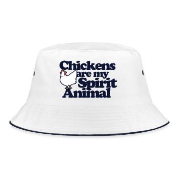Les poules sont mon animal spirituel - Bob - blanc/marine - Devant