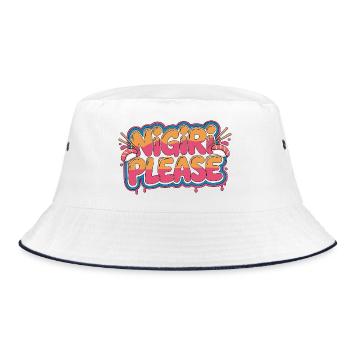 Sushi Nigiri Please Seafood Lover Japanese Food - Bucket Hat - white/navy - Front