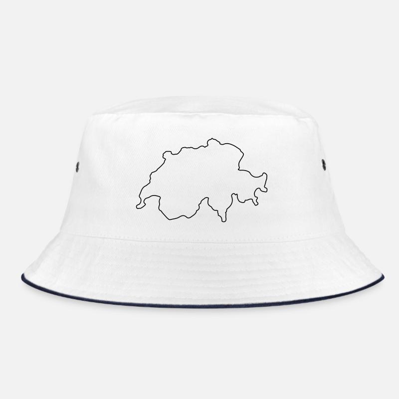 Schweiz Land Outline Bucket Hat