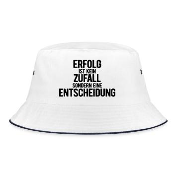 Success is not a coincidence - motivation - resolutions - Bucket Hat - white/navy - Front