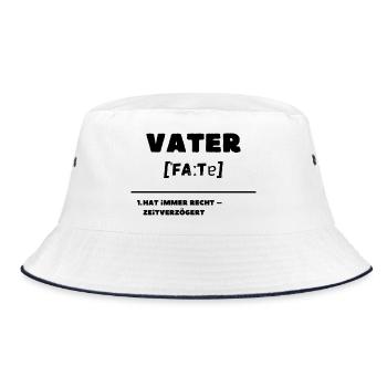 Father Definition Is Always Right Delayed - Bucket Hat - white/navy - Front