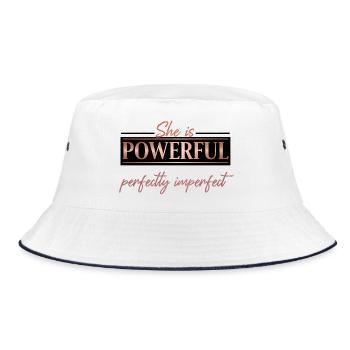Puissant et parfaitement imparfait – Design Rose Gold - Bob - blanc/marine - Devant